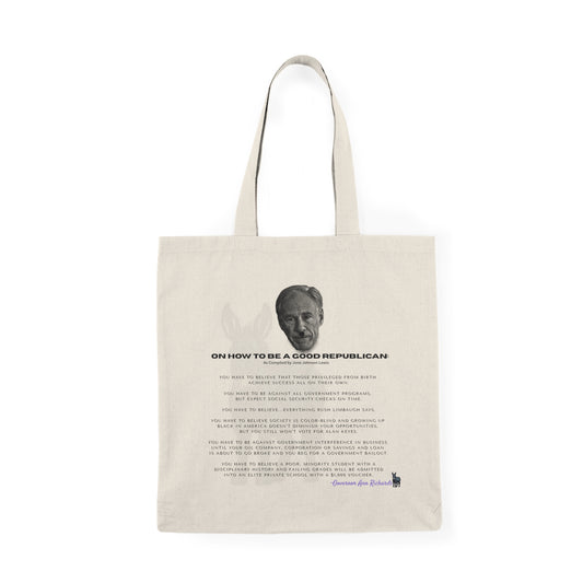 Democrat Donkey feat. Greg Abbott and Ann Richards- How to be a Good Republican Tote Bag, Perfect Gift for Woke Grandpawrents, Eco-Friendly Shopping Bag