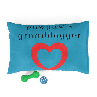Cozy Pet Bed for Grandpuppies | PawPaw's Granddogger Custom Turquoise Dog Bed, Soft Pet Cushion, Ideal for Gifts, Home Decor, Pet Lovers