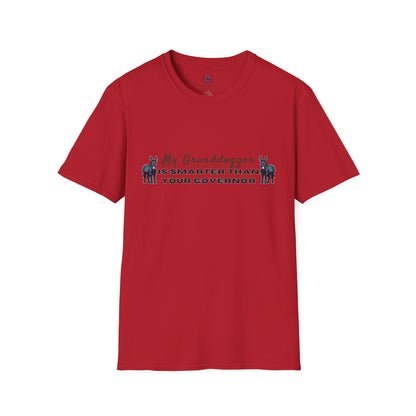 Democrat Donkey- MyGrandogger is Smarter than Your Governor Unisex T-Shirt - Perfect Gift for Family, Mother's Day, Grandpawrent's Day, Birthday, Casual Wear