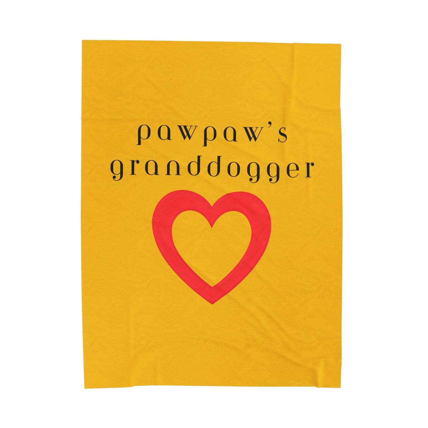 Pawpaw's Granddogger Plush Blanket in Yellow- Customizable Gift for Grandpawrents, Soft Throw for Home, Pet-Themed Decor, Perfect for Birthdays, [...]