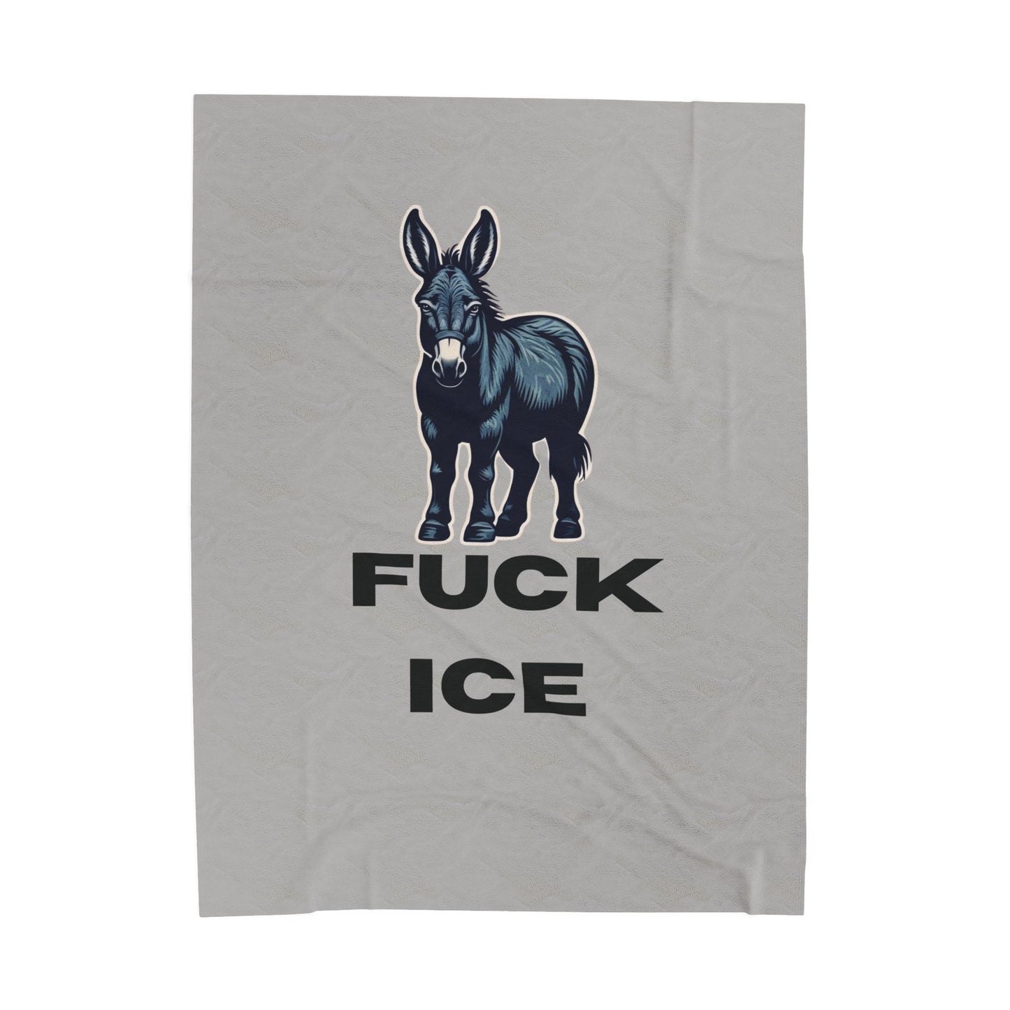Democrat Donkey Fuck ICE Plush Blanket in Gray- Customizable Gift for Woke Grandpawrents, Soft Throw for Home, Pet-Themed Decor, Perfect for Birthdays, [...]