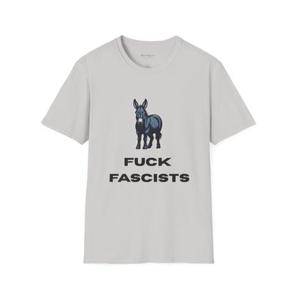 Democrat Donkey Fuck Fascists Unisex T-Shirt - Perfect Gift for Woke Family, Mother's Day, Grandpawrent's Day, Birthday, Casual Wear