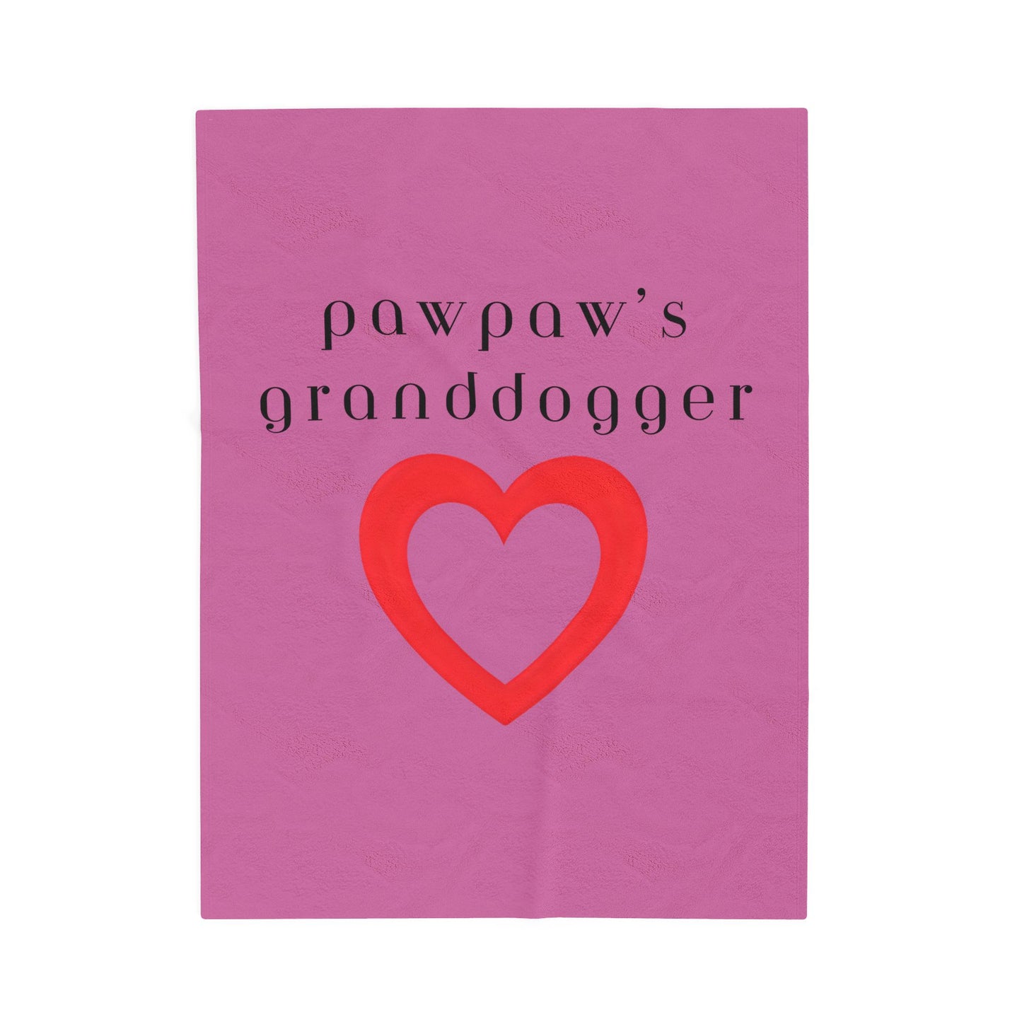 Pawpaw's Granddogger Plush Blanket in Pink - Customizable Gift for Grandpawrents, Soft Throw for Home, Pet-Themed Decor, Perfect for Birthdays, [...]