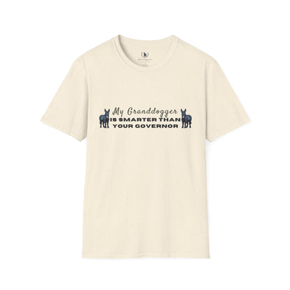 Democrat Donkey- MyGrandogger is Smarter than Your Governor Unisex T-Shirt - Perfect Gift for Family, Mother's Day, Grandpawrent's Day, Birthday, Casual Wear